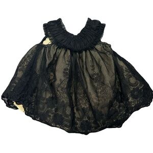 EUC Luna Luna Baby Girl 3-6M Black Lace Baby Dress- Worn Once!